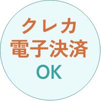 クレカ電子決済OK